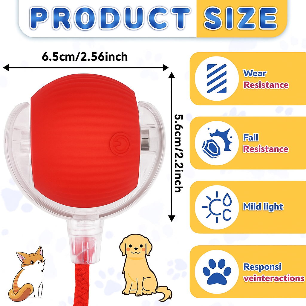 🎾 GlowRoll™ – The Ultimate USB Pet Play Ball