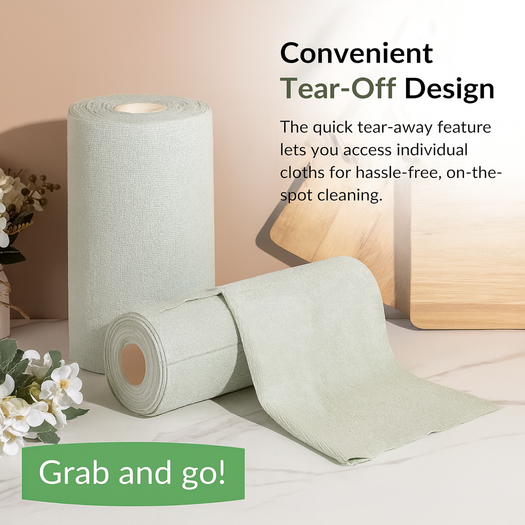 ✨ Lint-Free Microfiber Cleaning Towels – 50 Roll