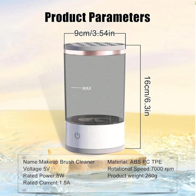 🖌️ Electric Cosmetic Brush Cleaner – Deep Clean & Dry in Seconds! 🎀