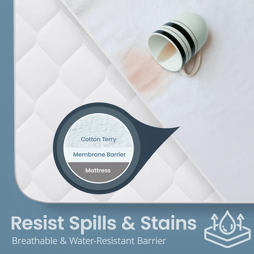 💫  CloudGuard™ Sleep Barrier – Soft, Silent & Spill-Proof Comfort