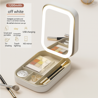 GlowGo™ Compact Makeup Vanity With LED Mirror