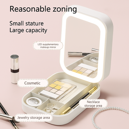 GlowGo™ Compact Makeup Vanity With LED Mirror