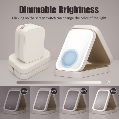 GlowGo™ Compact Makeup Vanity With LED Mirror