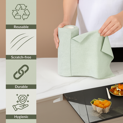 ✨ Lint-Free Microfiber Cleaning Towels – 50 Roll