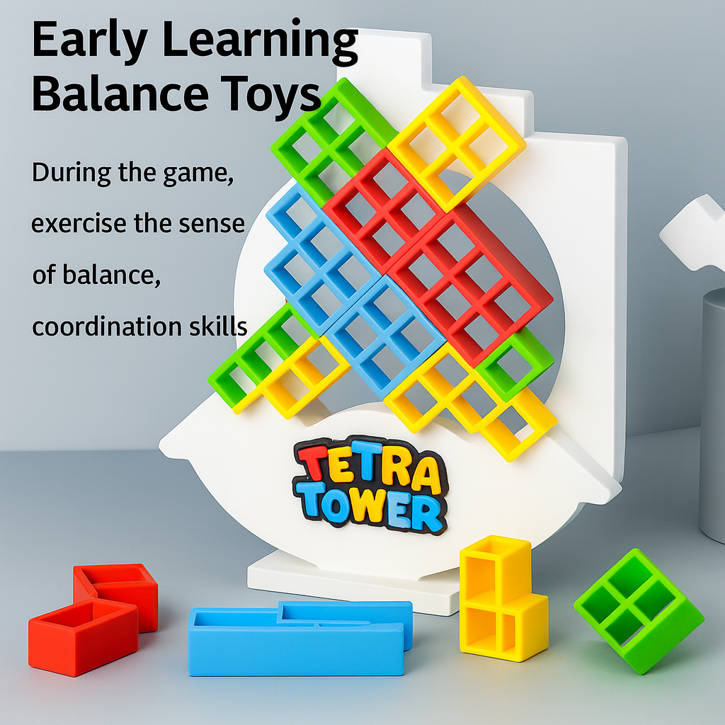 🧩 Tricky Tower Balance Blocks – Educational Stacking Game for Kids