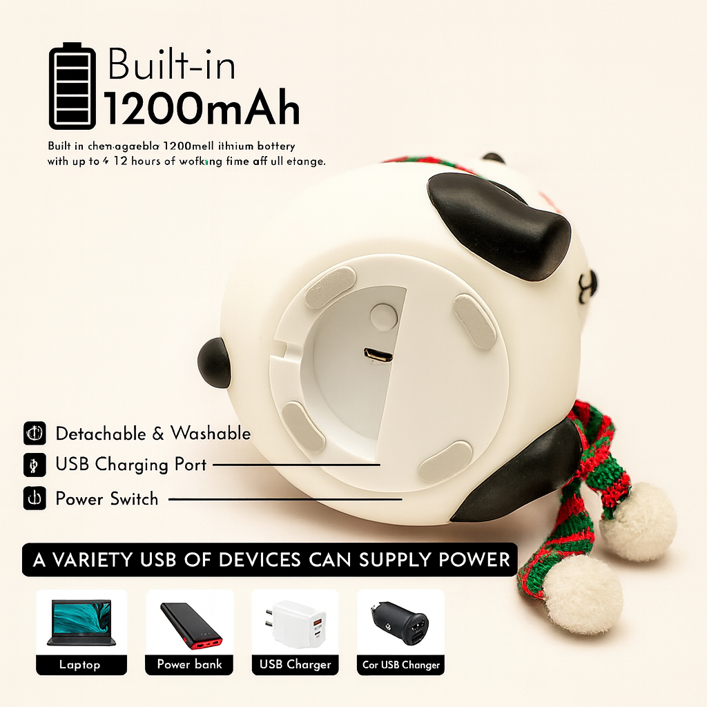 🌙🐼 Panda Glow Light – Rechargeable & Cozy Night Lamp ✨